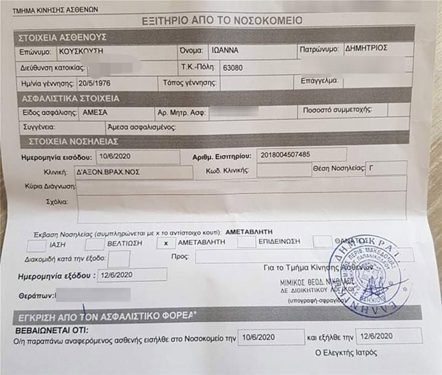 Θεσσαλονίκη: Εξήλθε από το ψυχιατρείο η παρουσιάστρια που επιτέθηκε στον Χαρδαλιά