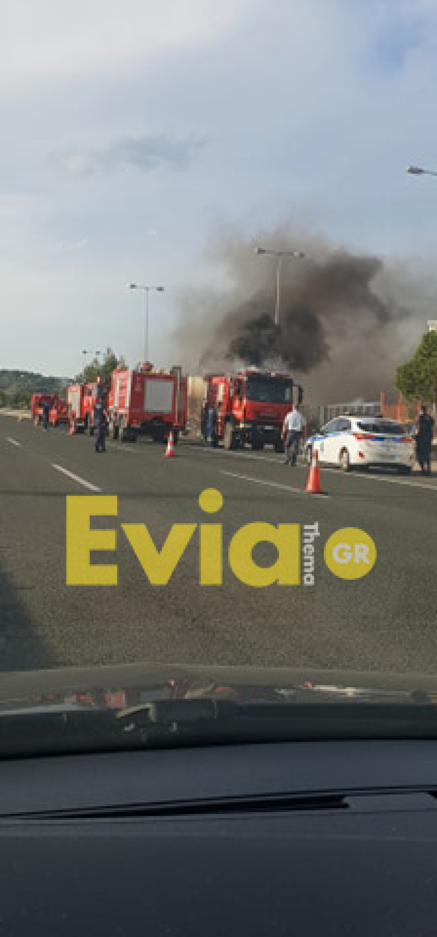 Φωτιά σε φορτηγό στην Αθηνών - Λαμίας