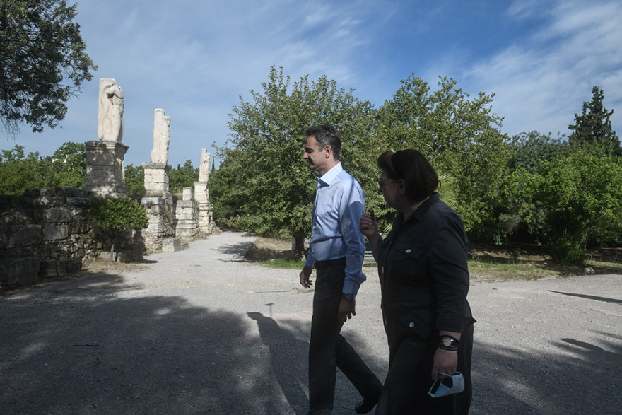 Κυριάκος Μητσοτάκης: Επίσκεψη στον  αρχαιολογικό χώρο και το μουσείο της Αρχαίας Αγοράς - Δείτε φωτογραφίες