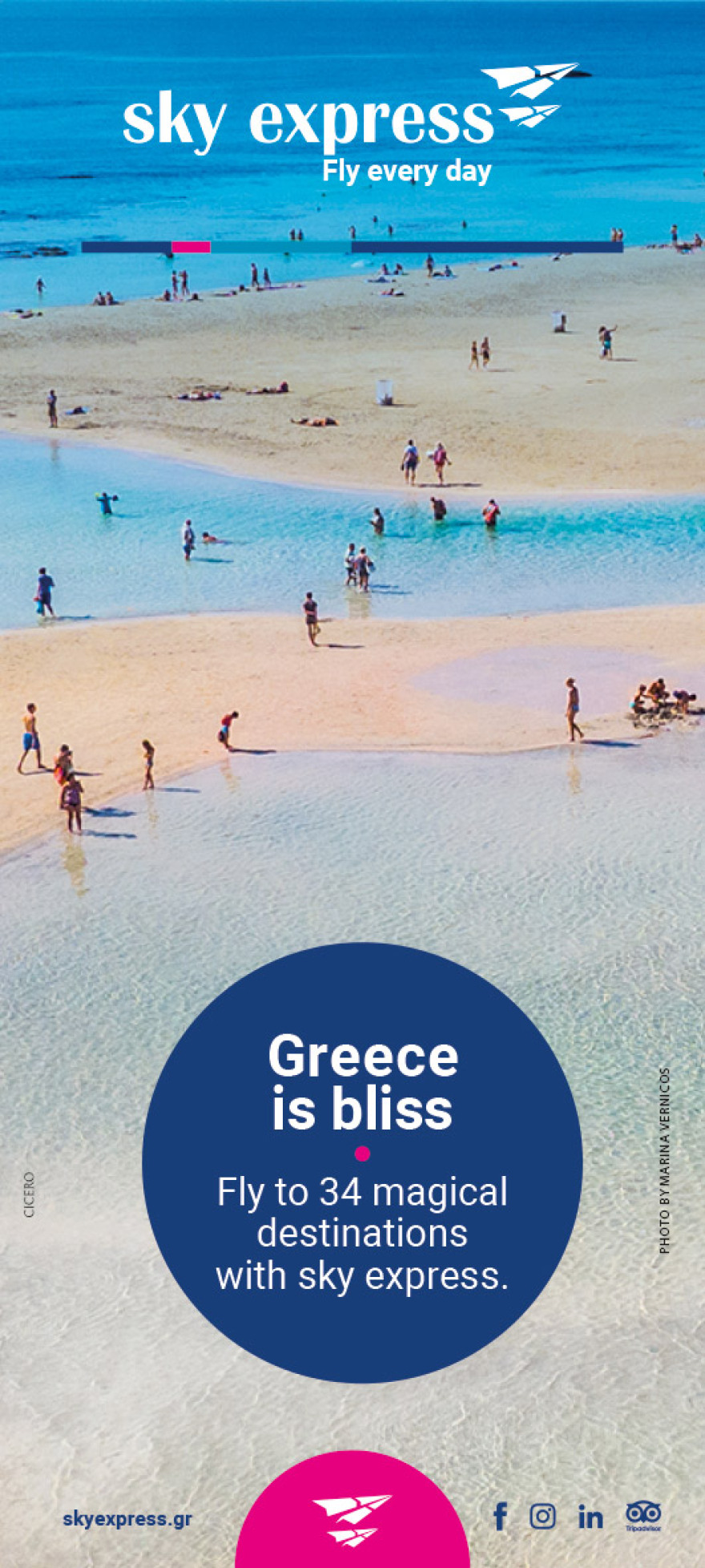Η νέα καμπάνια προβολής της Ελλάδας στο εξωτερικό από τη Sky Express, με φωτογραφίες της Μαρίνας Βερνίκου