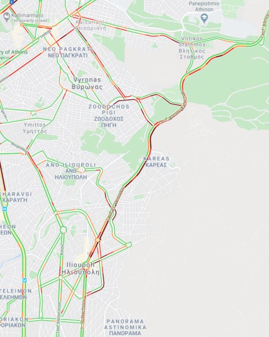 Κίνηση: Μποτιλιάρισμα χιλιομέτρων στην Κατεχάκη μετά από τροχαίο στον Καρέα
