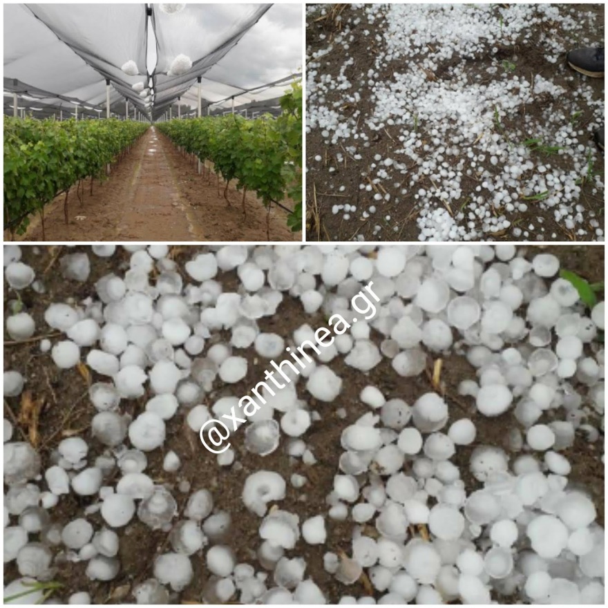 Κακοκαιρία: Χαλάζι και καταιγίδες στην Ξάνθη