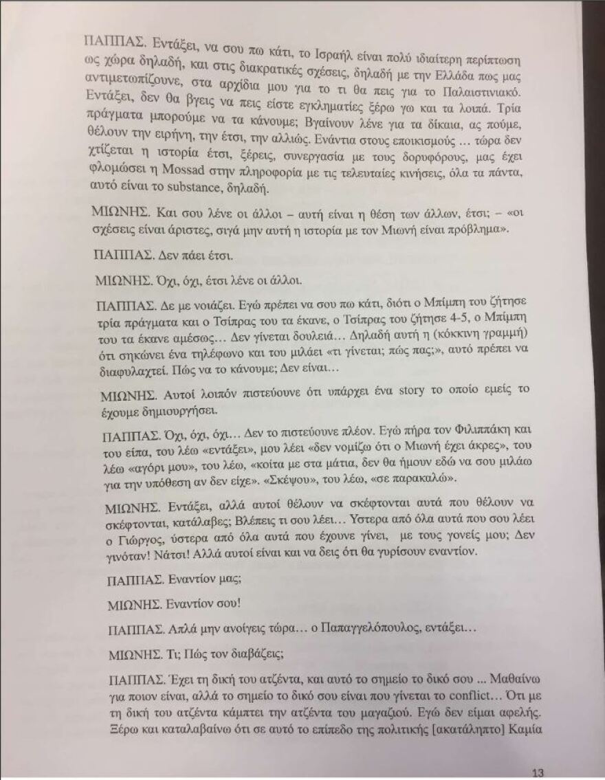 Συνομιλία Μιωνή - Παππά: Θύελλα για την «ατζέντα του μαγαζιού», τα «πολλά λεφτά», «και τη Μαρέβα»