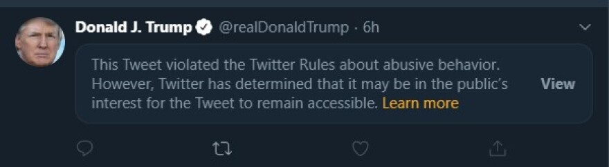Το Twitter «μαύρισε» άλλη μία ανάρτηση του Ντόναλντ Τραμπ 