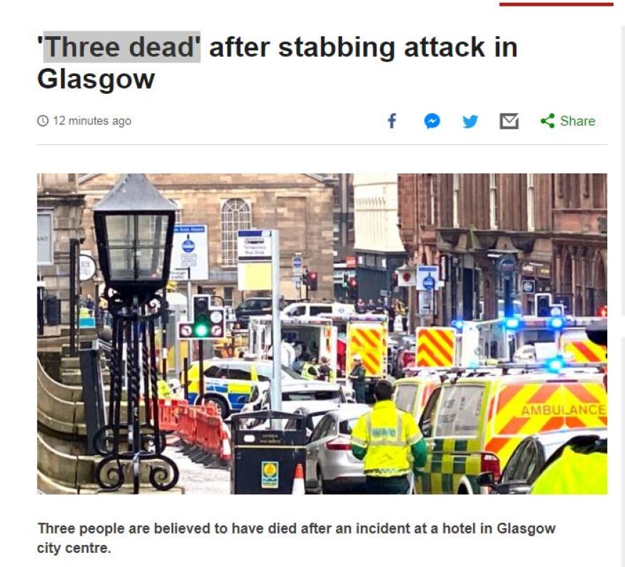 Μακελειό σε ξενοδοχείο μεταναστών στη Γλασκώβη