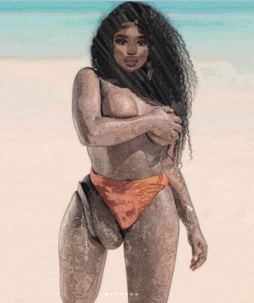 Marsha Elle: Η μαύρη Playmate με το πρόσθετο πόδι εμπνέει την τέχνη