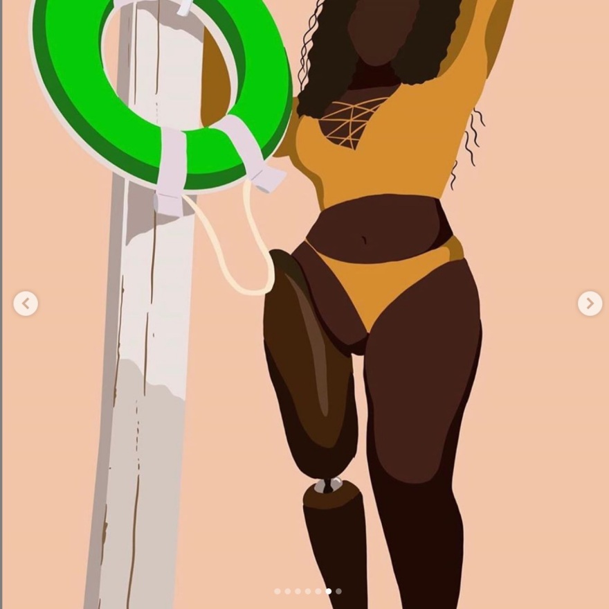 Marsha Elle: Η μαύρη Playmate με το πρόσθετο πόδι εμπνέει την τέχνη