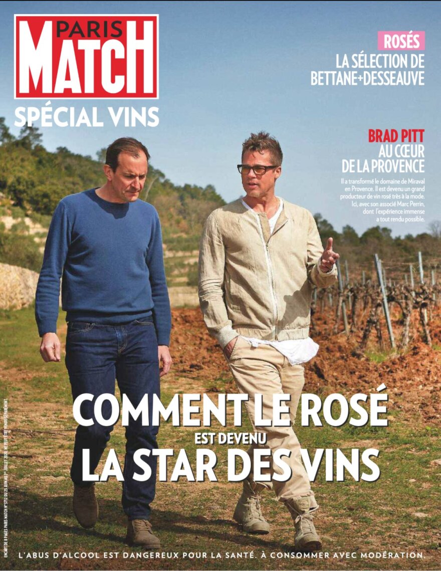 Μπραντ Πιτ: Το εξώφυλλο στο Paris Match και η ροζέ σαμπάνια