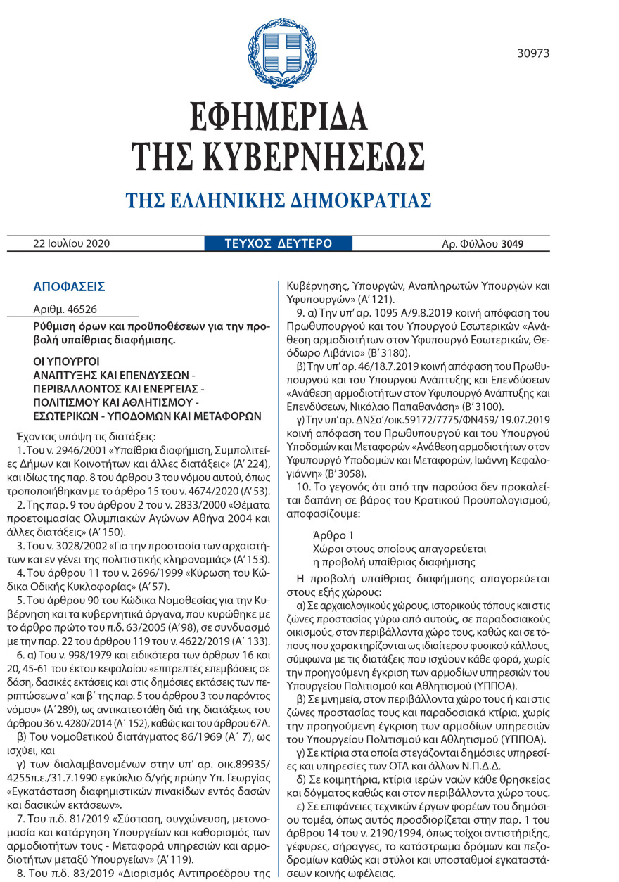 Επιστρέφουν σε πεζόδρομους και πλατείες οι διαφημιστικές πινακίδες-τέρατα