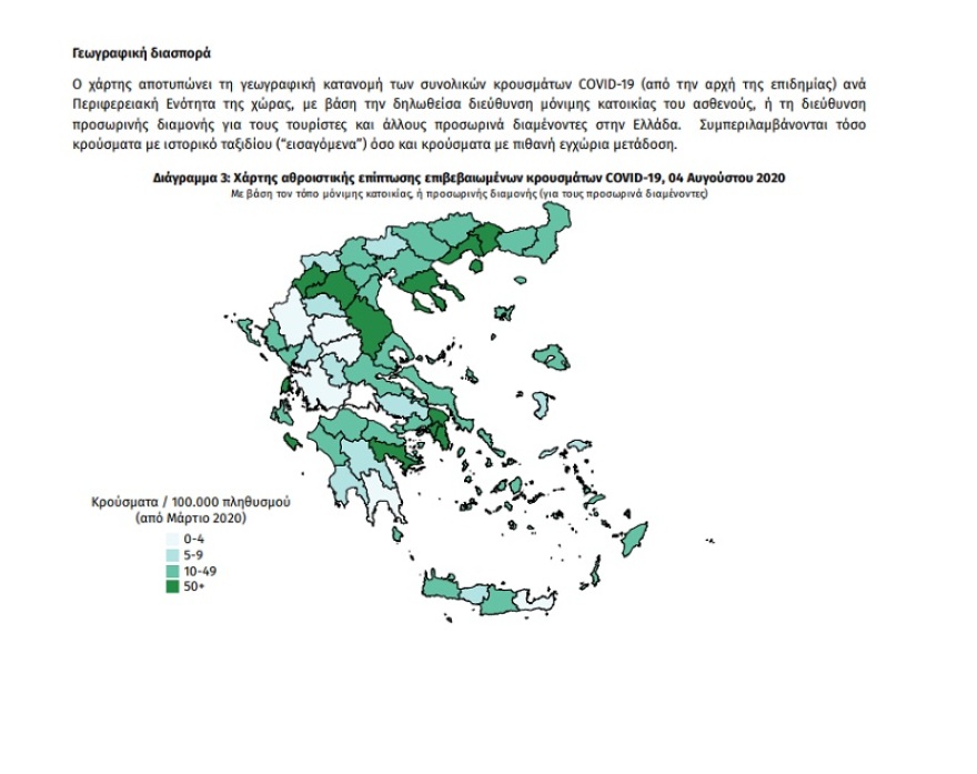 Κορωνοϊός: 121 νέα κρούσματα - 47 στη Θεσσαλονίκη και 26 στην Αττική - Δείτε τη γεωγραφική κατανομή 