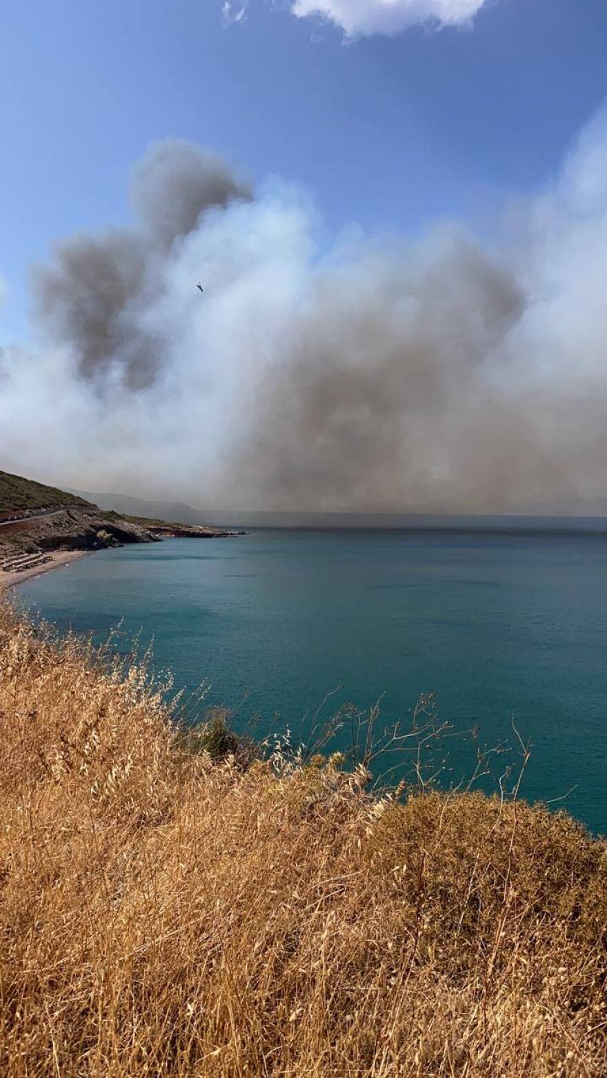 Σε ύφεση η φωτιά στα Κύθηρα 