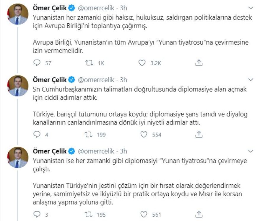 Νέο παραλήρημα Τσελίκ: Οι ένοπλες δυνάμεις μας δεν θα επιτρέψουν επέμβαση στο Oruc Reis