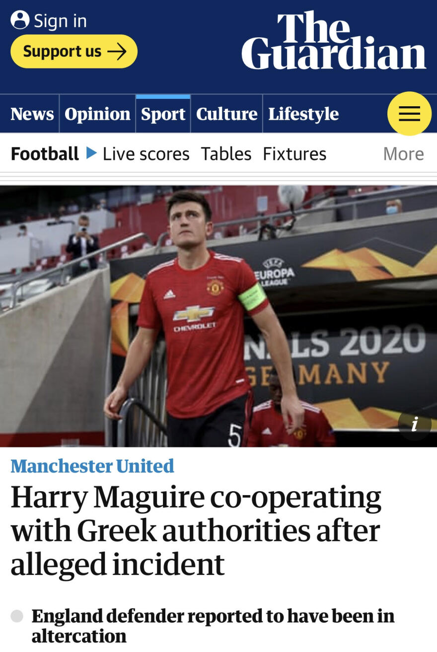 Πρώτο θέμα στα βρετανικά Μέσα η σύλληψη του Μαγκουάιρ στη Μύκονο