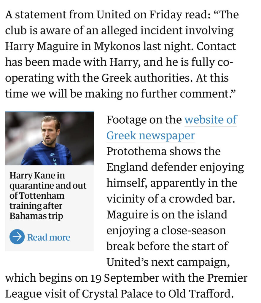 Πρώτο θέμα στα βρετανικά Μέσα η σύλληψη του Μαγκουάιρ στη Μύκονο