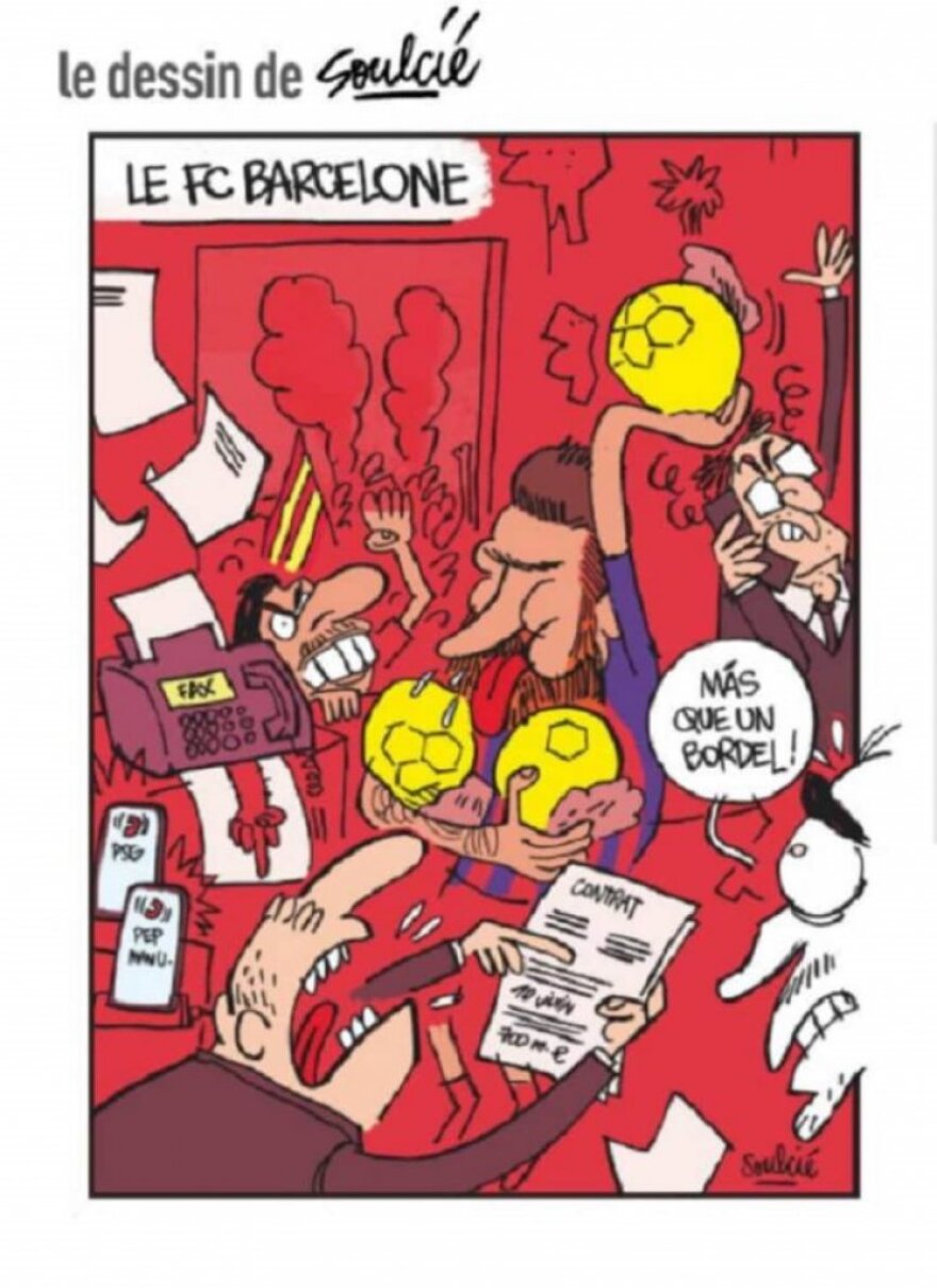 Σάλος με το σκίτσο της «Equipe» για την Μπαρτσελόνα: «Κάτι παραπάνω από ένα μπου…ο»