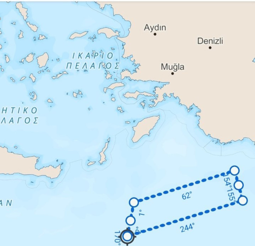Νέα τουρκική NAVTEX για έρευνες του Oruc Reis - Το στέλνουν πιο κοντά σε Ρόδο και Καστελόριζο