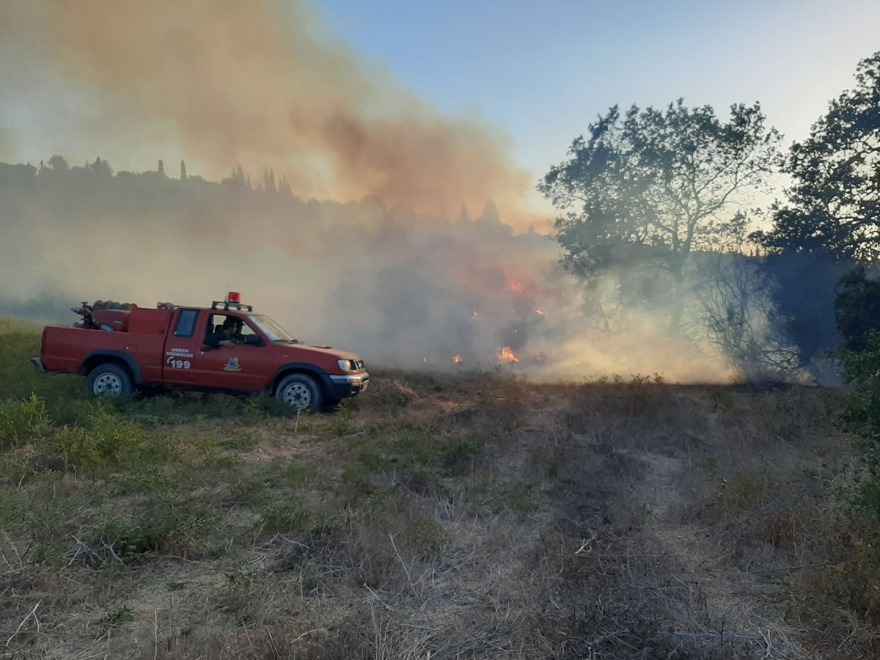 Φωτιά στην Ηλεία, κοντά στο Φράγμα του Πηνειού 