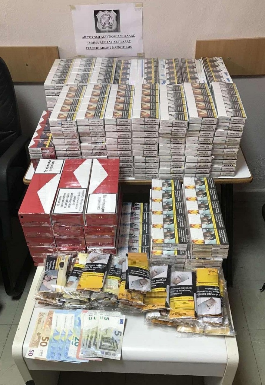 Λαθρέμπορος συνελήφθη με 1.000 πακέτα τσιγάρων στην Πέλλα