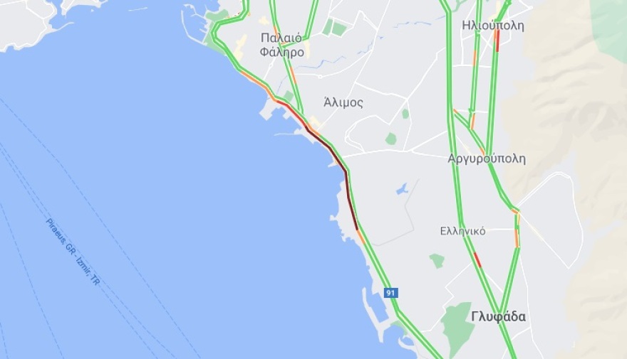 Αποκαταστάθηκε η κυκλοφορία στην παραλιακή 