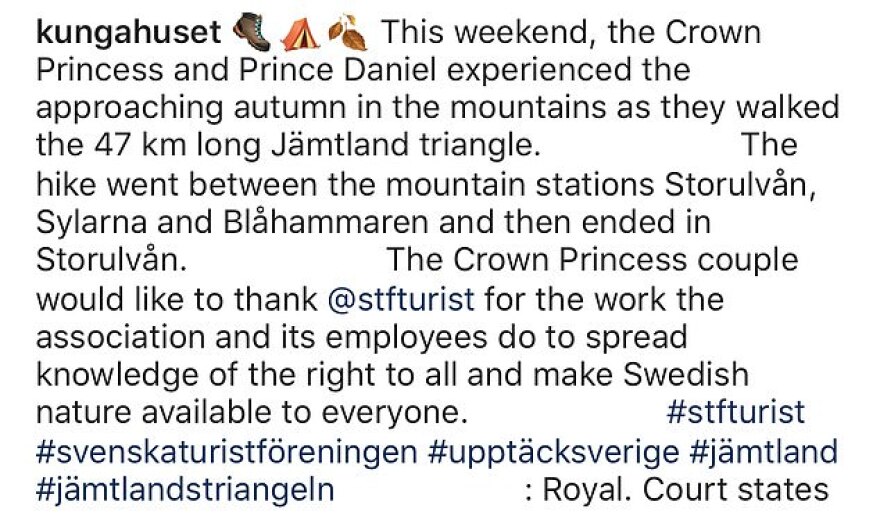 Πριγκίπισσα Βικτώρια & Πρίγκιπας Ντάνιελ: 47 χλμ. πεζοπορία στα βουνά για το πριγκιπικό ζεύγος της Σουηδίας