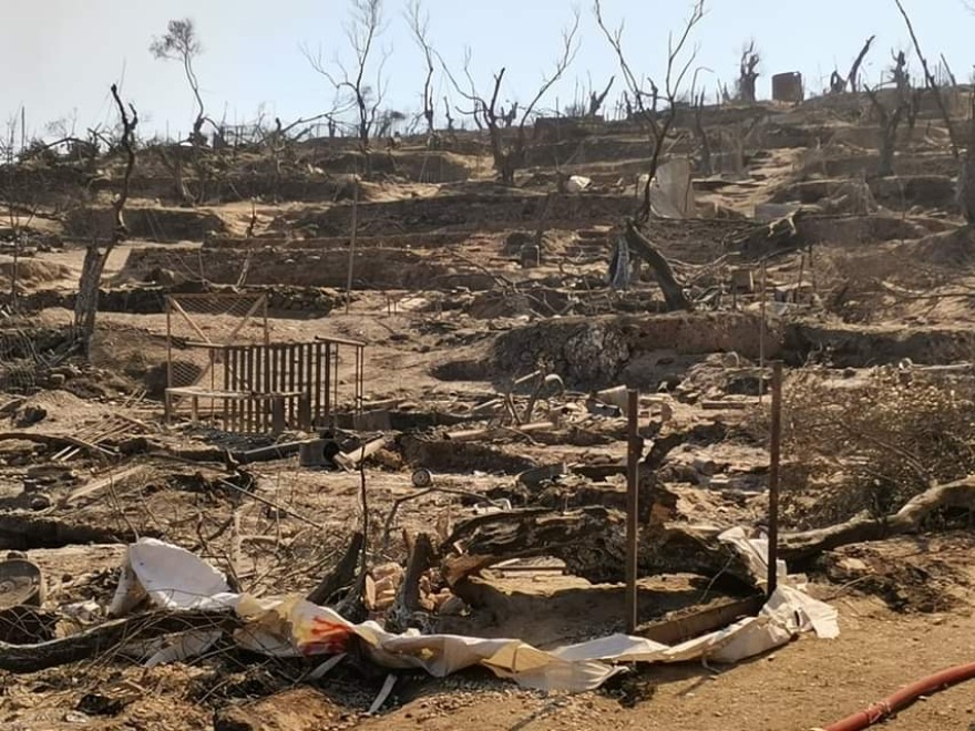 Νέα φωτιά στο ΚΥΤ της Μόριας