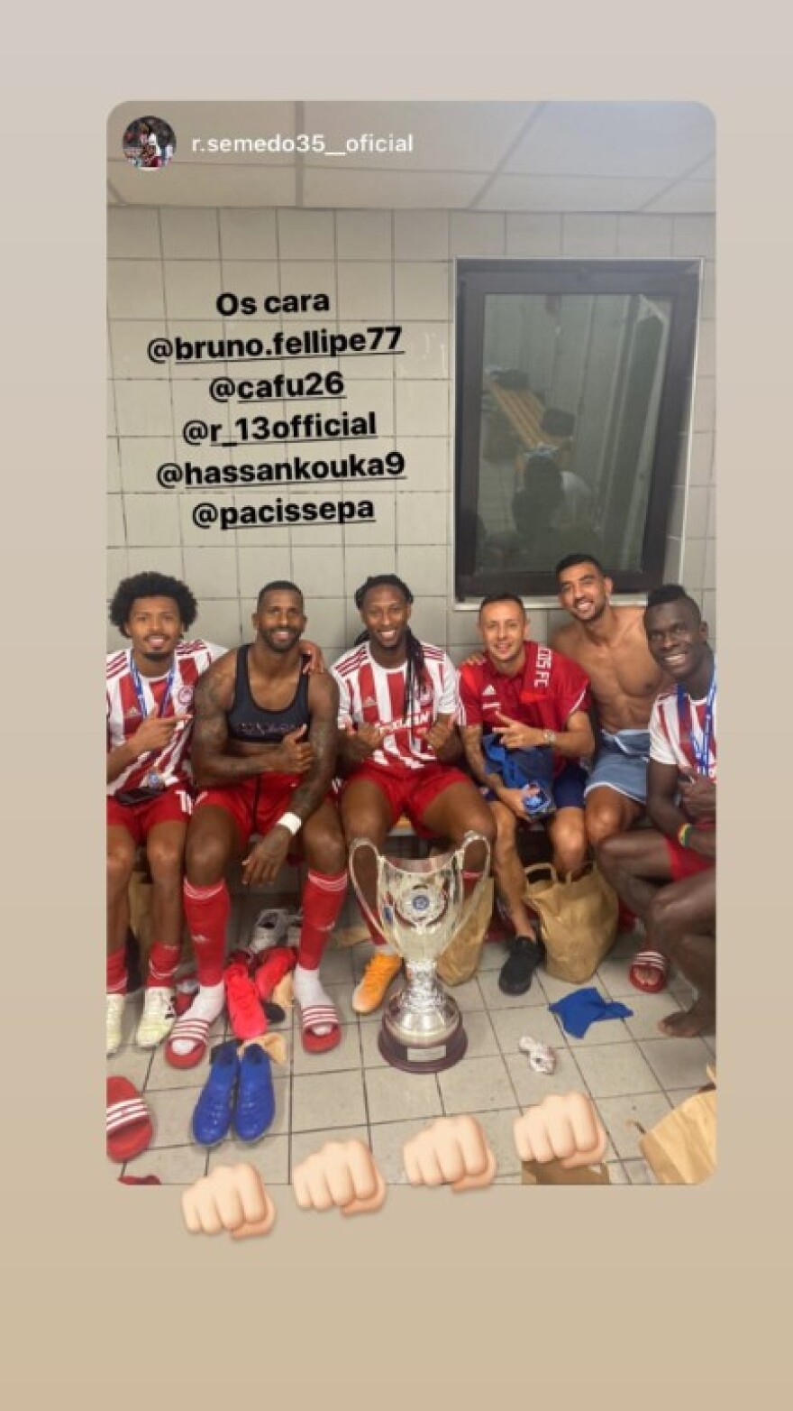 Ολυμπιακός: Πανηγύρισε δεόντως αν και δεν αγωνίστηκε ο Ραφίνια