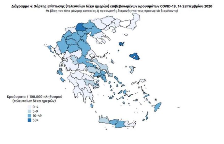 Κορωνοϊός: Στα 180 τα νέα κρούσματα, τα 102 στην Αττική - Πέντε θάνατοι