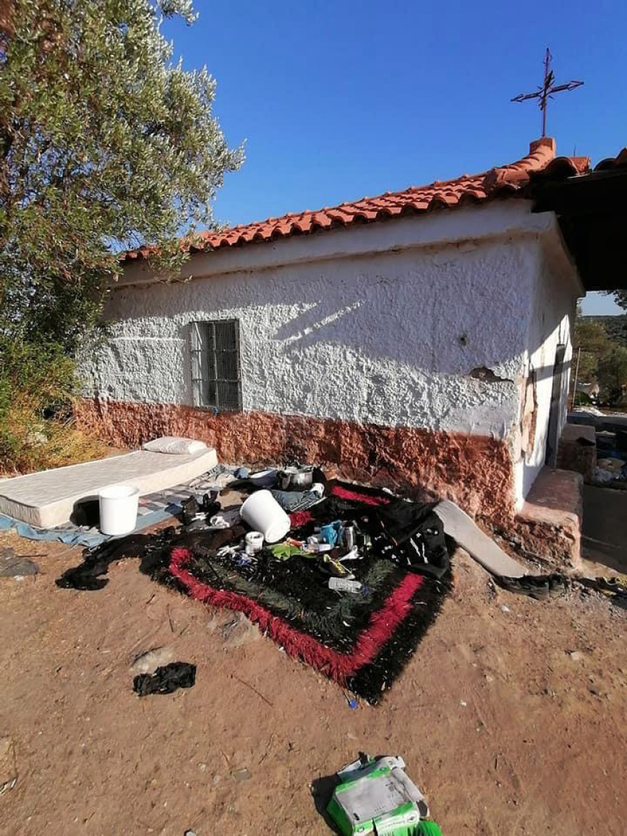 Μόρια: Μετανάστες κατέστρεψαν τον ναό του Αγίου Γεωργίου - Απίστευτες εικόνες