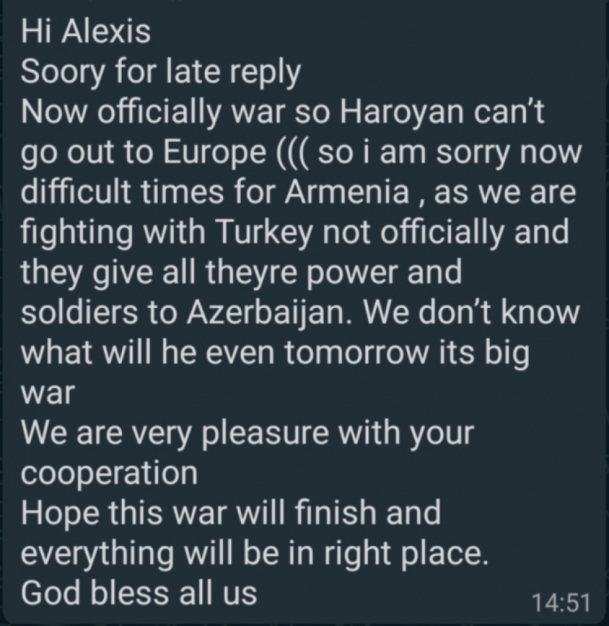 ΑΕΛ: «Χάλασε» η μεταγραφή του Χαρογιάν λόγω του πολέμου στην Αρμενία