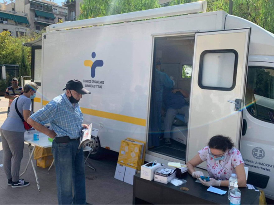 Κορωνοϊός: «Rapid test» στην πλατεία του Αγίου Παντελεήμονα 