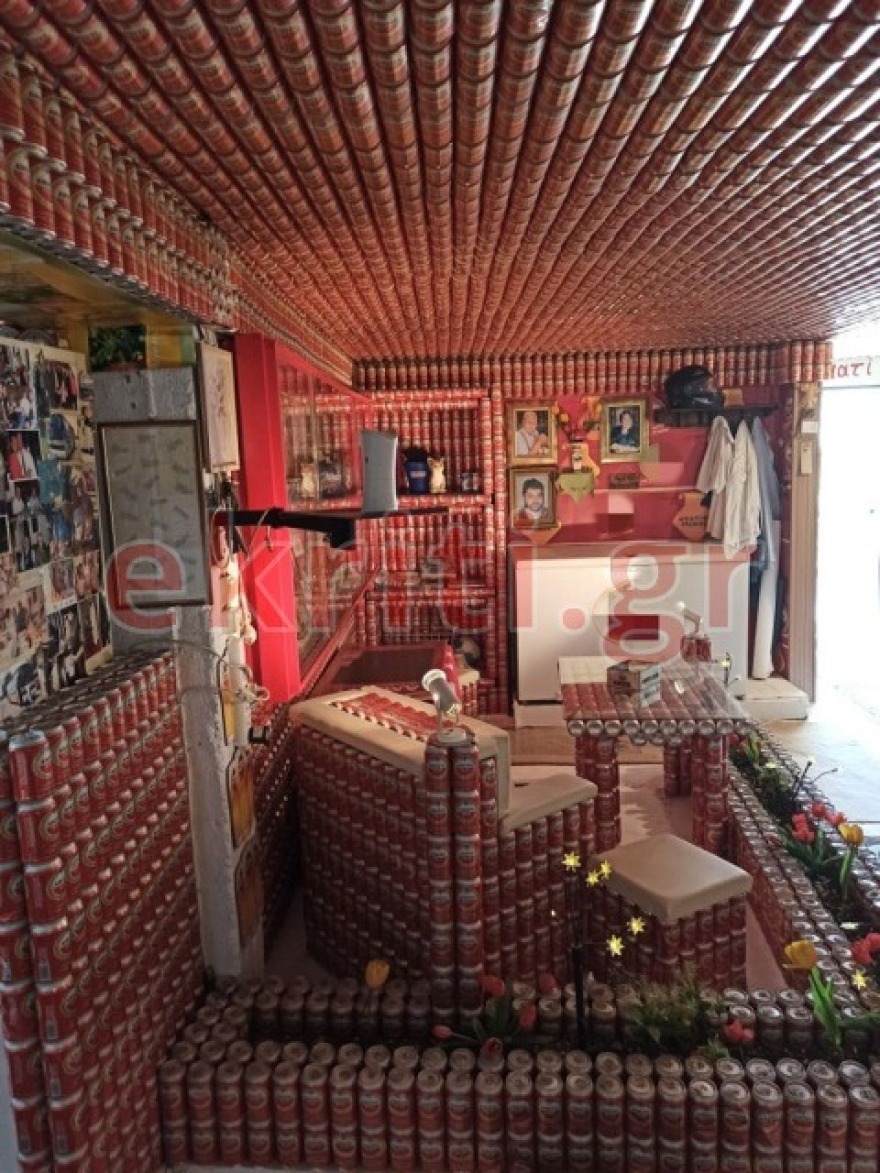 Ηράκλειο: Έφτιαξε «καταφύγιο» μπύρας με 9.270 κουτάκια - Δείτε φωτογραφίες