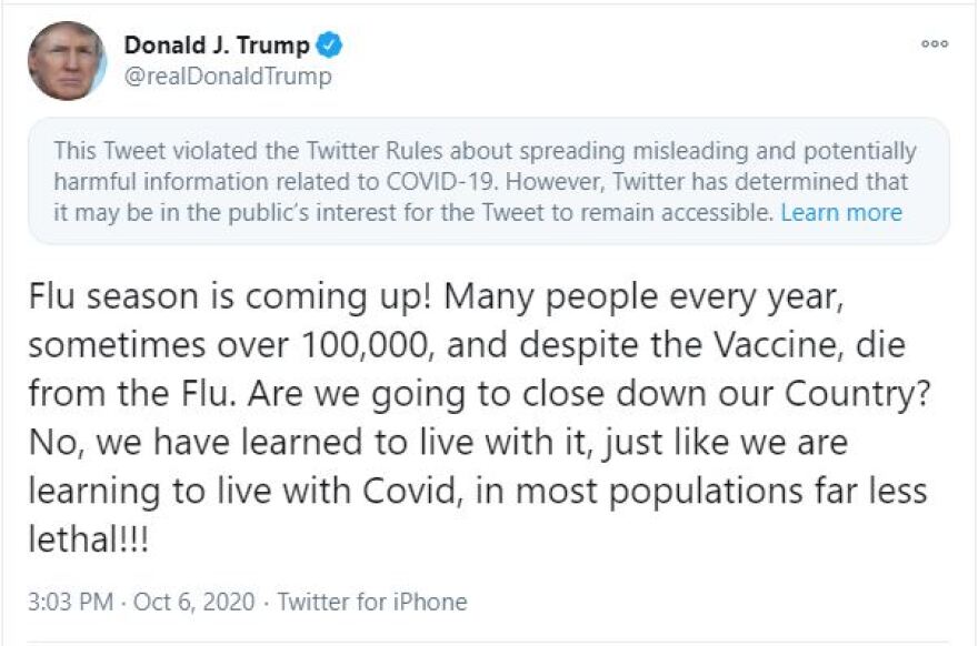 Twitter και Facebook «έκοψαν» μήνυμα του Τραμπ ως «fake news»