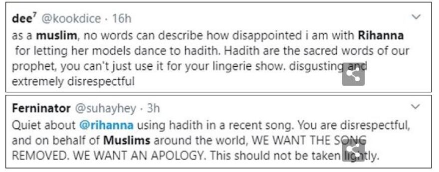 Ριάνα: Τα άκουσε από Μουσουλμάνους γιατί «έντυσε» με ιερούς στίχους το σόου με τα εσώρουχα