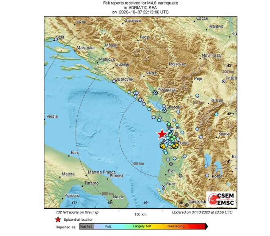 Αλβανία: Σεισμός 4,6 Ρίχτερ κοντά στο Δυρράχιο