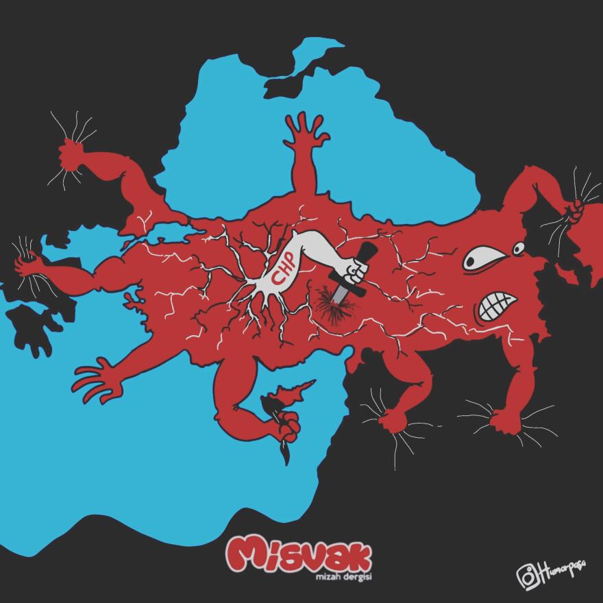 Τουρκία: Σκίτσο του «αγώνα» του Ερντογάν με τις γειτονικές χωρες