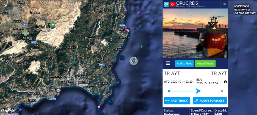 Ελληνοτουρκικά - Πόλεμος νεύρων με το Oruc Reis: Μπήκε στην περιοχή ερευνών