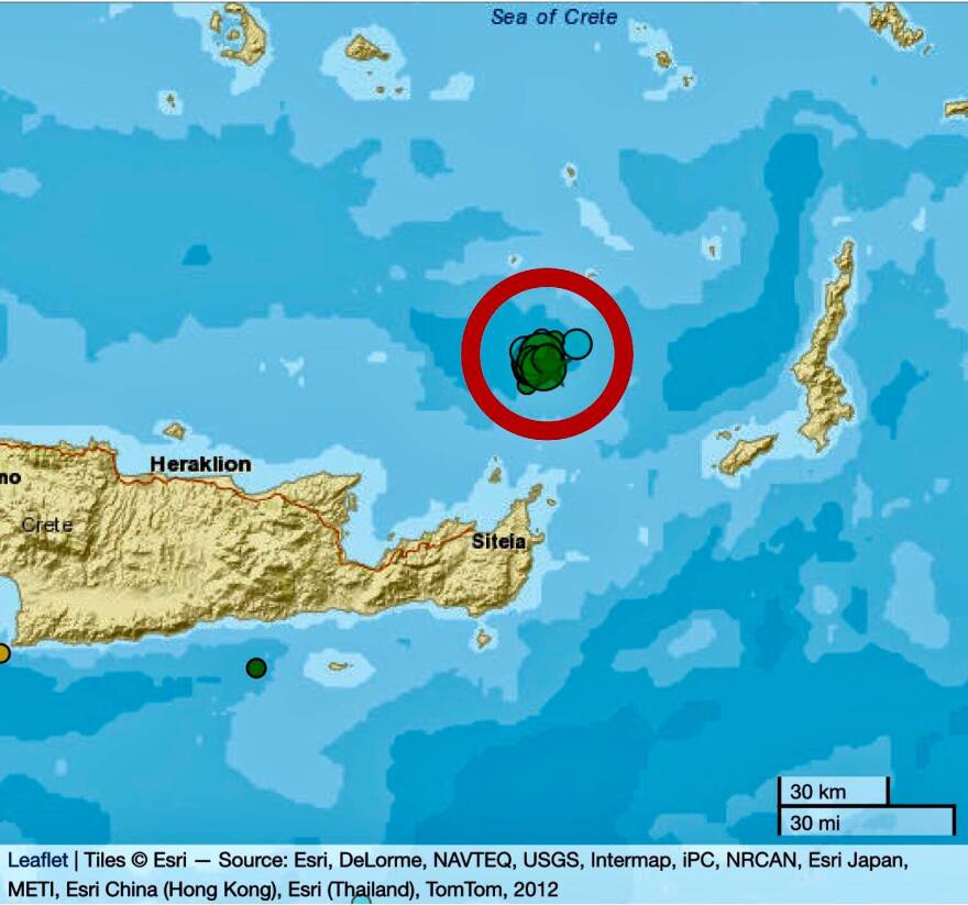 Σεισμός στην Κρήτη: Πάνω από 25 δονήσεις μέσα σε 18 ώρες