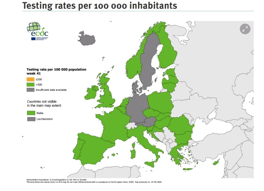 Κορωνοϊός - Χάρτης κρουσμάτων στην Ευρώπη: Στο «πράσινο» η μισή Ελλάδα