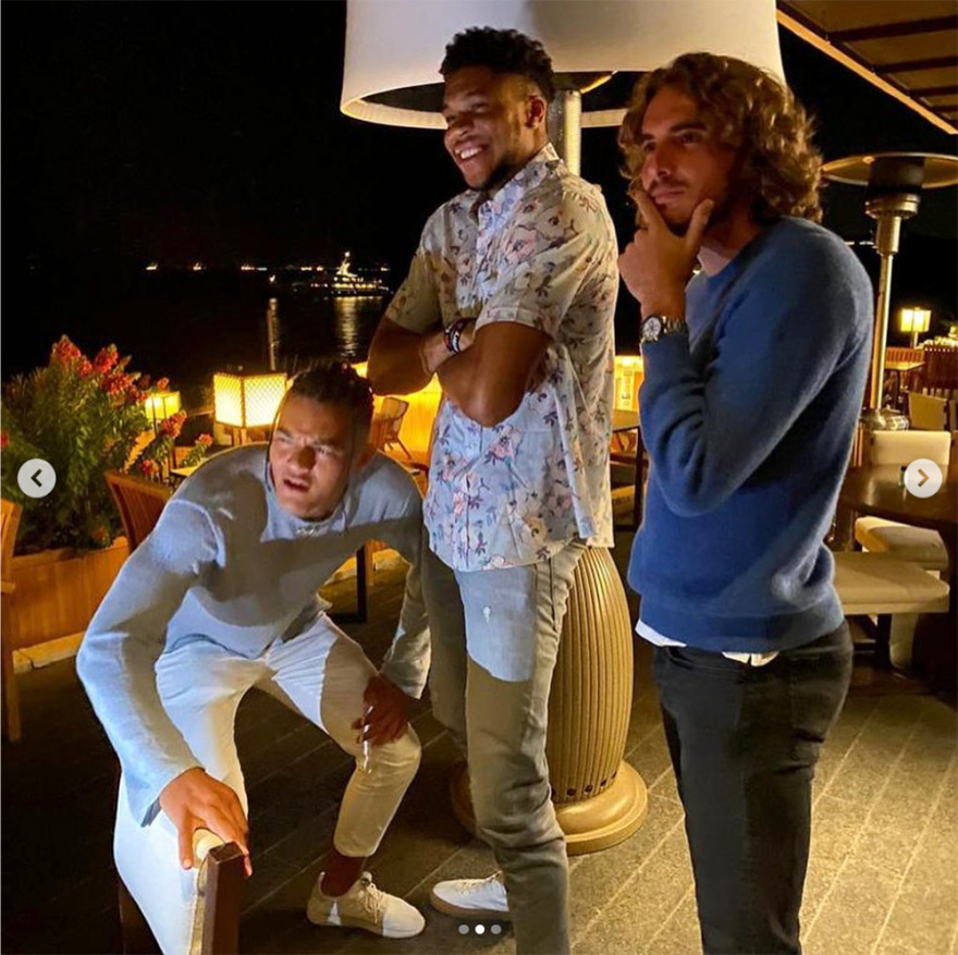 Γιάννης Αντετοκούνμπο, Στέφανος Τσιτσιπάς και Εμμανουήλ Καραλής διασκέδασαν μαζί