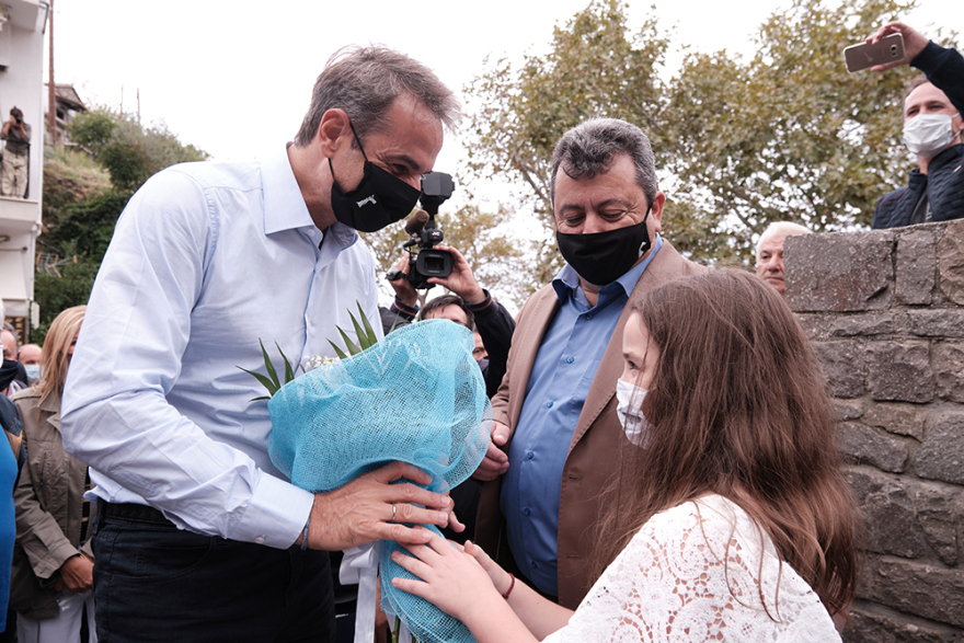 Στη Σαμοθράκη ο Κυριάκος Μητσοτάκης:  Πρώτο μέλημά μας η φροντίδα της ακριτικής Ελλάδας