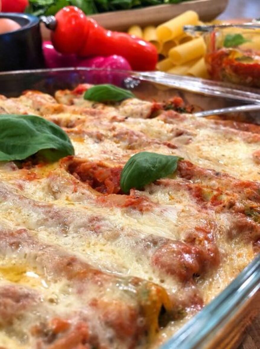 Κανελόνια με σπανάκι και ανθότυρο