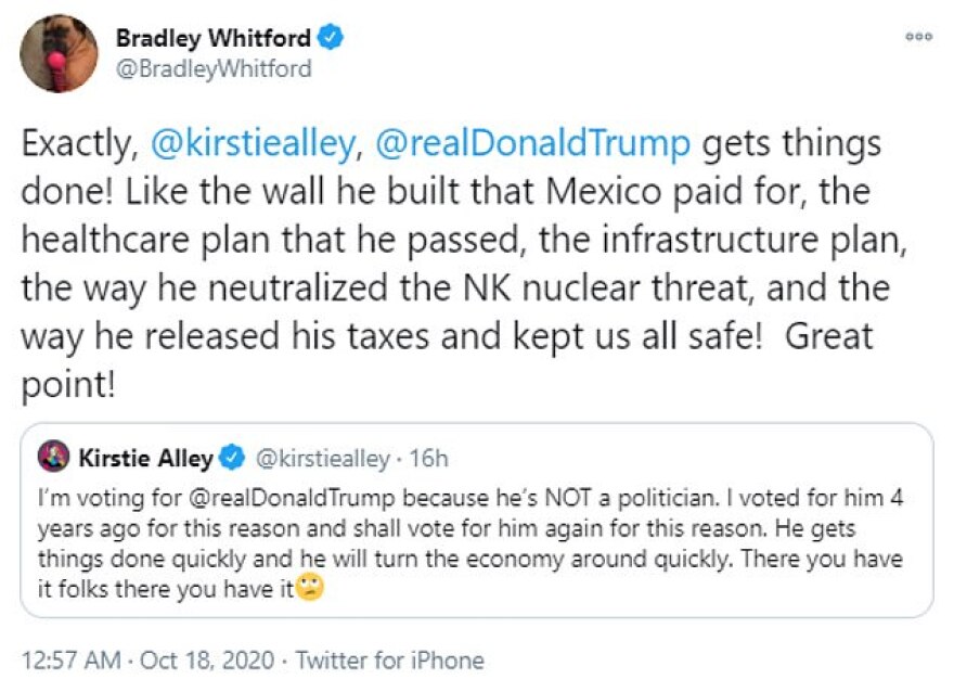 Εκλογές στις ΗΠΑ: Η Κίρστι Άλεϊ είπε «θα ψηφίσω τον Τραμπ» και έγινε χαμός