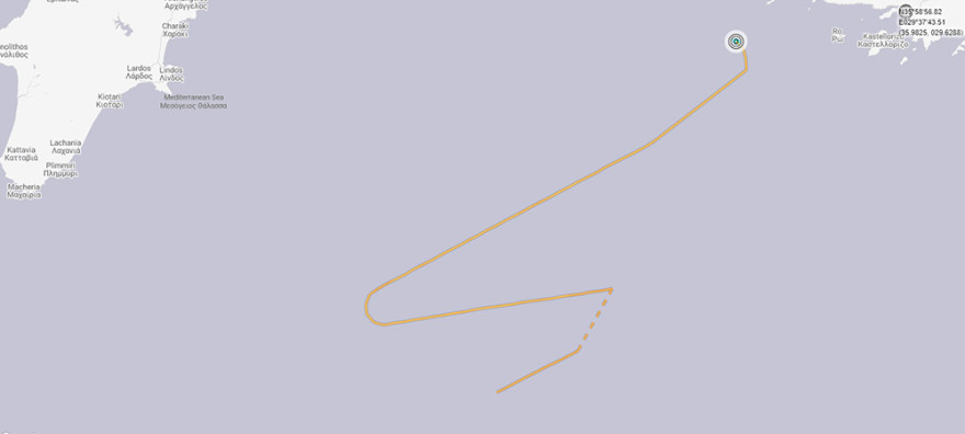 Oruc Reis: Πλέει με ρότα δυτική προς τη Ρόδο  - Δείτε χάρτες με την πορεία του 