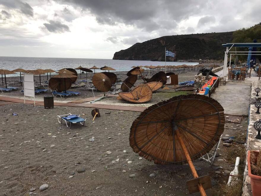 Κακοκαιρία Κίρκη: «Σάρωσε» τη Σούγια της Κρήτης