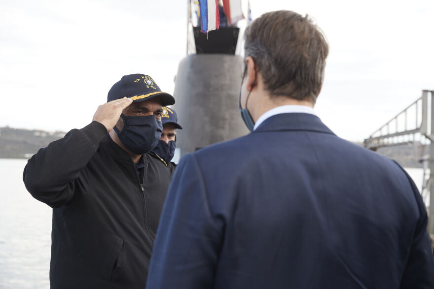 Μητσοτάκης: Στο υποβρύχιο «Κατσώνης» - Το «ευχαριστώ» για τις αόρατες ασπίδες