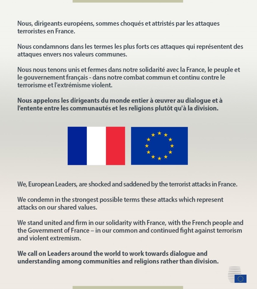 Σύσσωμη η διεθνής κοινότητα στο πλευρό της Γαλλίας - Με 7.000 «επίλεκτους στρατιώτες» απαντά ο Μακρόν στην επίθεση