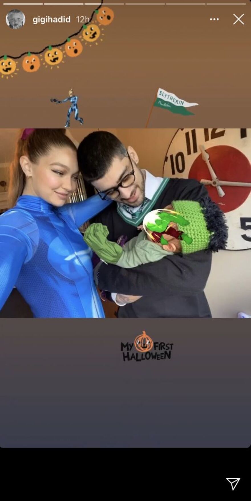 Τζίτζι Χαντίντ - Ζέιν Μαλίκ: Η πρώτη οικογενειακή φωτογραφία με την κόρη τους ντυμένη… Hulk