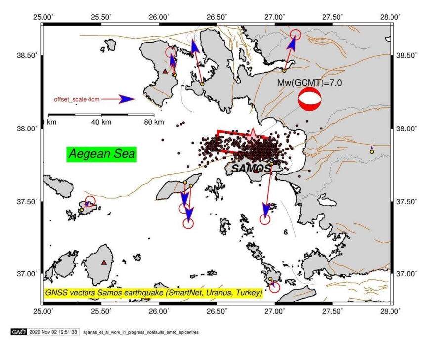 Σεισμός στη Σάμο: Η μεγαλύτερη μετατόπιση εδάφους που έχει καταγραφεί μέχρι σήμερα