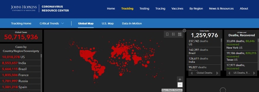 Κορωνοϊός – ΗΠΑ: Πάνω από 10 εκατομμύρια κρούσματα κατέγραψε το Τζονς Χόπκινς
