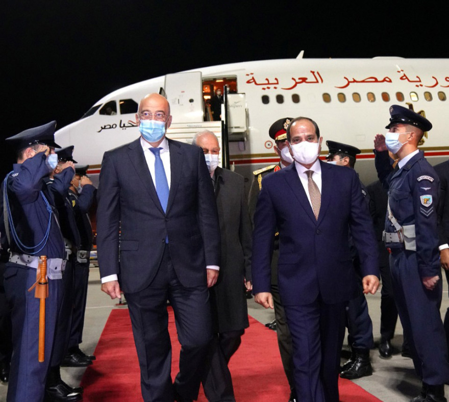 Έφτασε στην Αθήνα ο Πρόεδρος της Αιγύπτου, Φατάχ αλ Σίσι